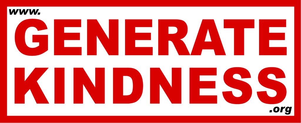 Generate Kindness sticker at actual size
